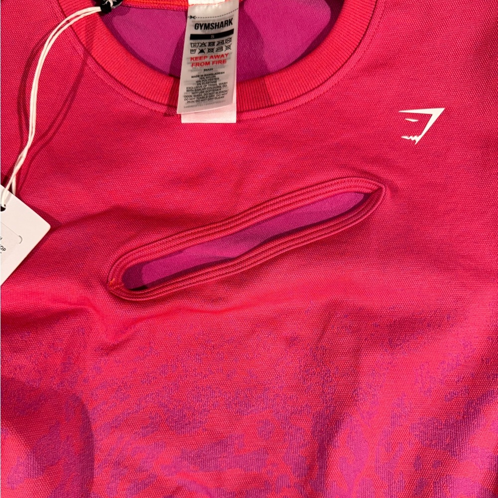 NWOT Gymshark Adapt Safari Seamless Faded long Sleeve Top - Picture 2 of 4